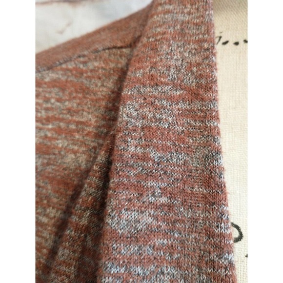 LOGO Lori Goldstein Women's Sz Large Rust Clay Slouchy Vest Open Cardigan Fall - Picture 4 of 6